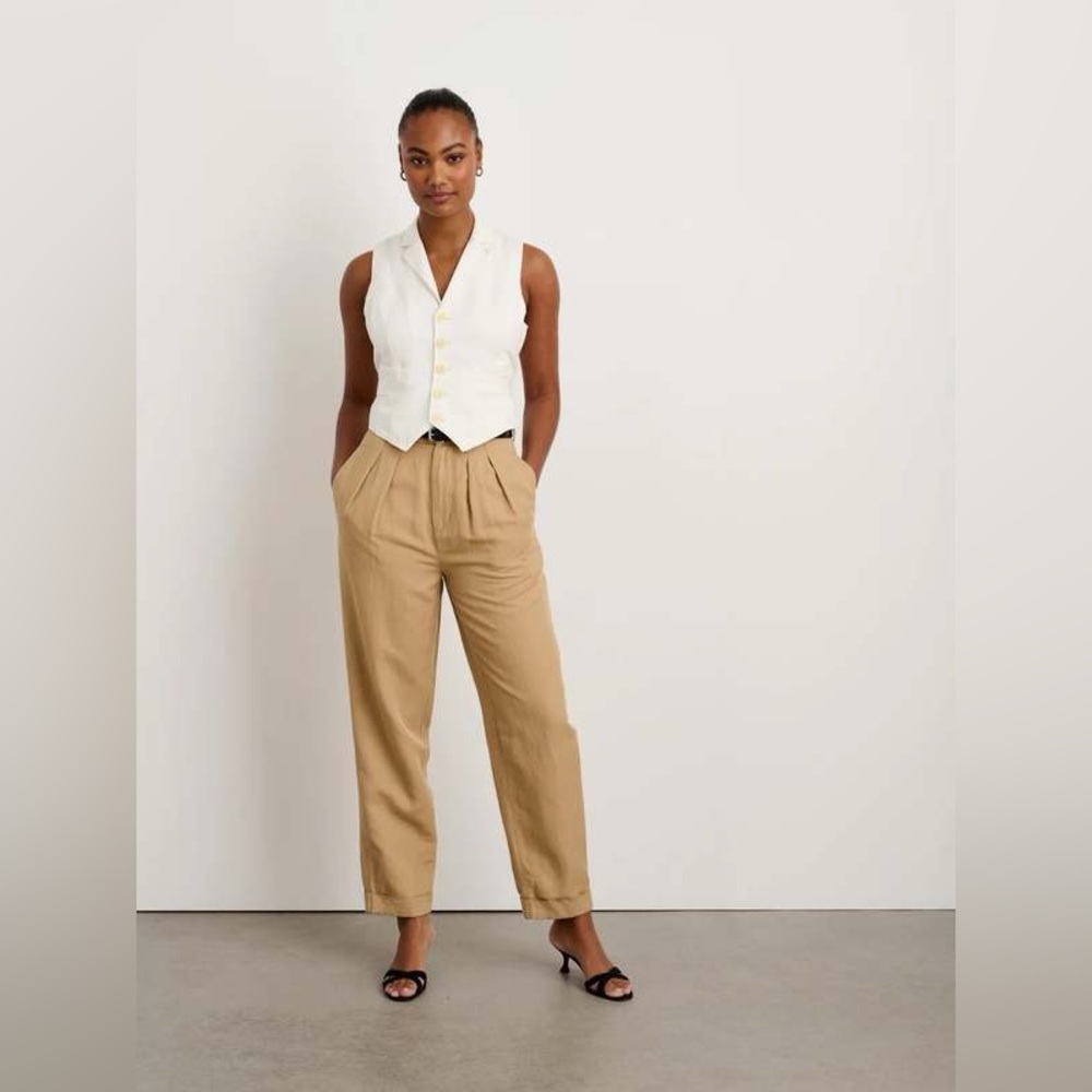 Alex Mill Double Pleat Twill pant in lightweight cotton/linen blend